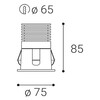 LED2 2250333D RAY M, B DIM 10 3000K ZÁPUSTNÉ ČERNÉ
