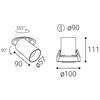 LED2 2252641 HIDE, W 10-20W 4000K zápustné bílá