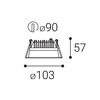 LED2 2550173DT Zápustné svítidlo ZETA II XS, B TRIAC 10W 2700K/3000K/4000K UGR černá