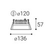 LED2 2550273DT Zápustné svítidlo ZETA II S, B TRIAC 14W 2700K/3000K/4000K UGR černá