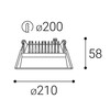 LED2 2550473 Zápustné svítidlo ZETA II L, B 11-27W 2700K/3000K/4000K UGR černá