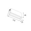 LED2 2560453D Zápustné svítidlo RIVA MINI WW 6, B DALI/PUSH 10W 3000K/3500K/4000K UGR černá