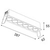 LED2 2560851DTW Zápustné svítidlo RIVA MAXI 6, W DALI TW/PUSH TW 30W 3000K-4000K UGR bílá
