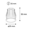LED2 2560973 Zápustné svítidlo NINO XS, B 3W 2700K/3000K/4000K UGR černá
