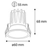 LED2 2561053DTW Zápustné svítidlo NINO S, B DALI TW/PUSH TW 5W 3000K-4000K UGR černá