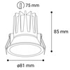LED2 2561153 Zápustné svítidlo NINO M, B 9W 3000K/3500K/4000K UGR černá