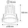 LED2 2561253 Zápustné svítidlo NINO L, B 15W 3000K/3500K/4000K UGR černá
