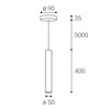 LED2 3091833 Závěsné svítidlo MIKY 40 Z, B 10W 3000K černá