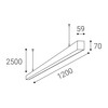 LED2 3238153 Závěsné svítidlo NOLI II 120 P-Z, B 20-40W 3000K/3500K/4000K černá
