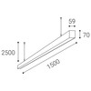 LED2 3238251DTW Závěsné svítidlo NOLI II 150 P-Z, W DALI TW/PUSH TW 60W 3000K-4000K bílá