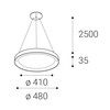 LED2 3271876CSTW Závěsné svítidlo BELLA SLIM 48 P-Z, N CASAMBI TW 38W 2700K-4000K matný nikl