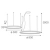 LED2 3274651CSTW Závěsné svítidlo CIRCLE SET 2 P-Z, W CASAMBI TW 104W 3000K-4000K bílá
