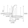 LED2 3274753ZBTW Závěsné svítidlo CIRCLE SET 3 P-Z, B ZIGBEE TW 136W 3000K-4000K černá