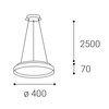 LED2 32748537 Závěsné svítidlo MOON 40 P/N-Z, BG 36W 2CCT 3000K/4000K černá/zlatá RING