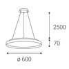 LED2 3274957DT Závěsné svítidlo MOON 60 P/N-Z, G TRIAC DIM 60W 2CCT 3000K/4000K zlatá