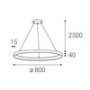 LED2 3275251DT Závěsné svítidlo CIRO 80 P-Z, W TRIAC DIM 60W 3000K/4000K bílá