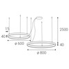LED2 3275353D Závěsné svítidlo CIRO SET 2 P-Z, B DALI/PUSH DIM 100W 3000K/4000K černá