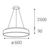LED2 3275673DTW Závěsné svítidlo RINGO II 60 P/N-Z, B DALI TW/PUSH TW 55+10W 2700K-4000K černá