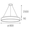 LED2 3275771DTW Závěsné svítidlo RINGO II 80 P/N-Z, W DALI TW/PUSH TW 80+12W 2700K-4000K bílá