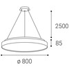 LED2 3276053DT Závěsné svítidlo TORO 80 P/N-Z, B TRIAC DIM 80+12W 3000K/4000K černá