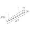 LED2 3315053 Závěsné svítidlo LINO II 150 P/N-Z, B PRISMA 37-49W 3CCT 3000K/3500/4000K UGR černá