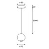 LED2 3490733 Závěsné svítidlo OCCO Z, B 5W 3000K černá