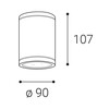LED2 5234654 TUBO II, A 10W 3000K/4000K/5700K stropní antracit