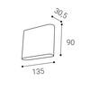 LED2 5234751 FLAT II S, W 3000K/4000K/5700K nástěnné bílé