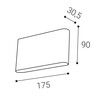 LED2 5234854 FLAT II L, A 3000K/4000K/5700K nástěnné antracit