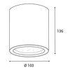 LED2 5320234D ROLO MAX, A DALI/PUSH DIM 13W 3000K stropní antracit