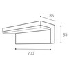 LED2 5400154 Nástěnné venkovní svítidlo HUGO II, A 9W 3000K/4000K antracit