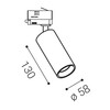 LED2 6090233DT Lištové svítidlo RENO, B TRIAC 10W 3000K černá
