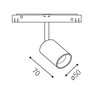 LED2 6092143D Lištové svítidlo MAYO S, B DALI DIM 10W 4000K černá