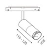 LED2 6092243D Lištové svítidlo MAGO ZOOM, B DALI DIM 10W 4000K černá