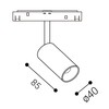 LED2 6094243D Lištové svítidlo MAGO II S, B DALI DIM 6W 4000K černá