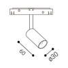 LED2 6094343D Lištové svítidlo MAGO II XS, B DALI DIM 3W 4000K černá