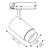 LED2 6095343D Lištové svítidlo LEON, B DALI/PUSH DIM 35W 4000K černá