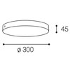 LED2 6279303 CANOPY 30, B černá stropní rozeta