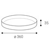 LED2 6469303 rámeček pro svítidlo YPSO 36 RING SLIM, B černá