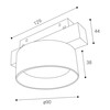 LED2 6482353 Lištové svítidlo MAG ZETA ON XS, B 8W 3000K/3500K/4000K UGR černá