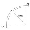 LED2 6499301 MAG ROUND CORNER-H R450 rohová spojka, W DALI bílá