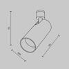 MAYTONI Svítidlo Focus LED Holity 3000K 13W 38d C150CL-13W3K-B