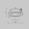 MAYTONI Vestavné svítidlo Lens 3000K 12W 70d DL105-12W3K-B