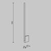 MAYTONI Stojací lampa Solid 3000K 24W MOD277FL-L24GR3K
