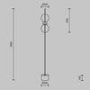MAYTONI Stojací lampa Double Moon 3000K 15W MOD478FL-L15B3K