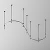 MAYTONI Polokruhová kolejnice pro magnetickou lištu 24 V 800 mm Flarity TRX154-SR-D800-B