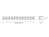 Artemide LED wallwasher LineaLed 34 W 24 V DC 3000K 19° zapuštěný