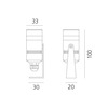 Artemide venkovní LED svítidlo Minispot 2 W 3000K 33x41°