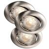 NORDLUX vestavné svítidlo Recess 3-Kit LED COB 3x3W GU10 kartáč. ocel 84650032