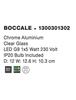 NOVA LUCE nástěnné svítidlo BOCCALE chromovaný hliník čiré sklo G9 1x5W IP20 vč. žárovky 1300301302
